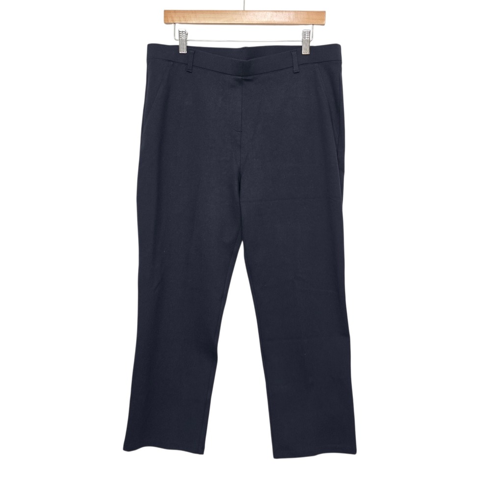 Quince X Petite Navy Blue High Waisted Stretch Pants Women's Size XL - Picture 1 of 10